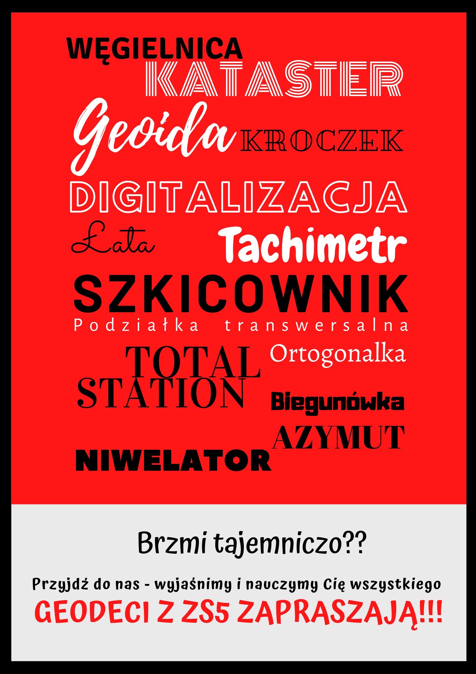 plakat czerwony